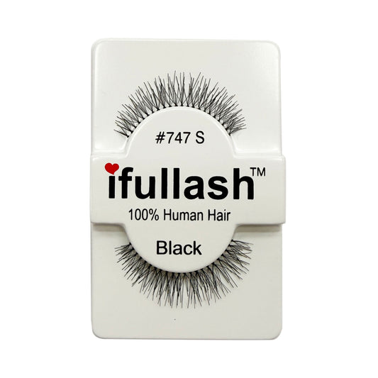 #747 ifullash 100% Human Hair Eyelashes - 6 or 12 Pairs