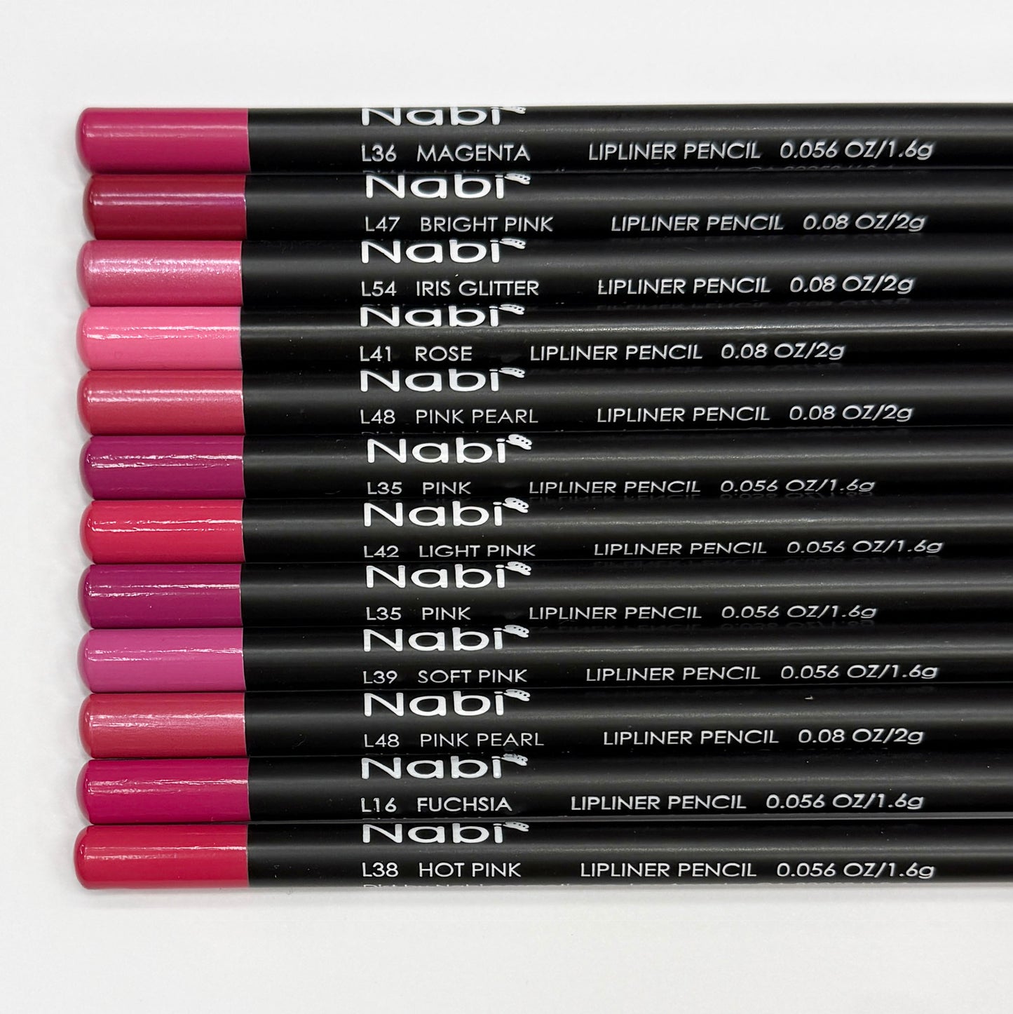 Nabi Lip Liner Pencil Set of 12 [Pinks] - 7 inches
