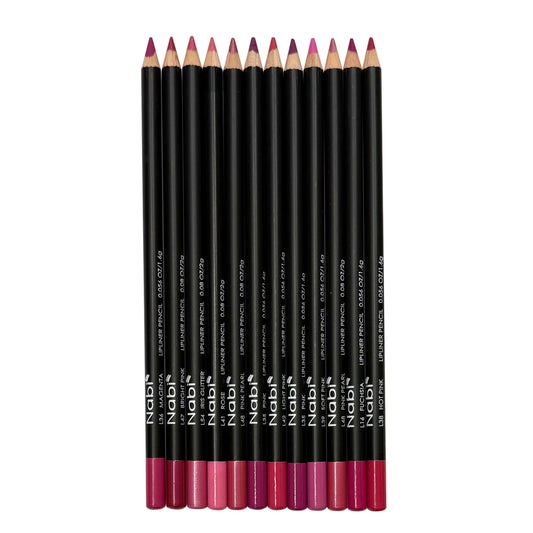 Nabi Lip Liner Pencil Set of 12 [Pinks] - 7 inches