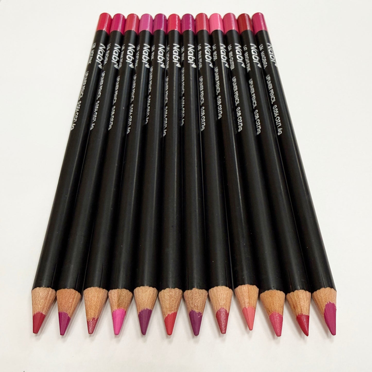 Nabi Lip Liner Pencil Set of 12 [Pinks] - 7 inches
