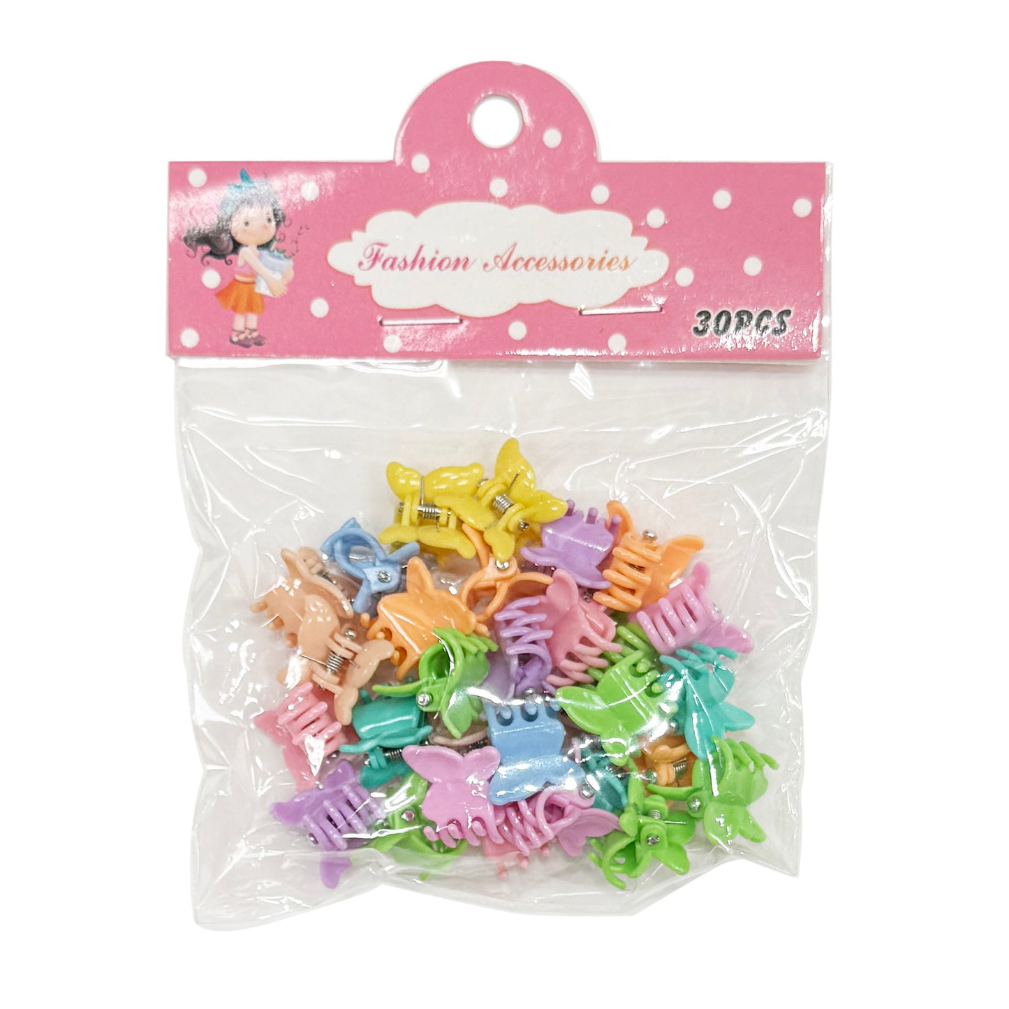 Mini Pastel Butterfly Claw Clips - Pack of 30
