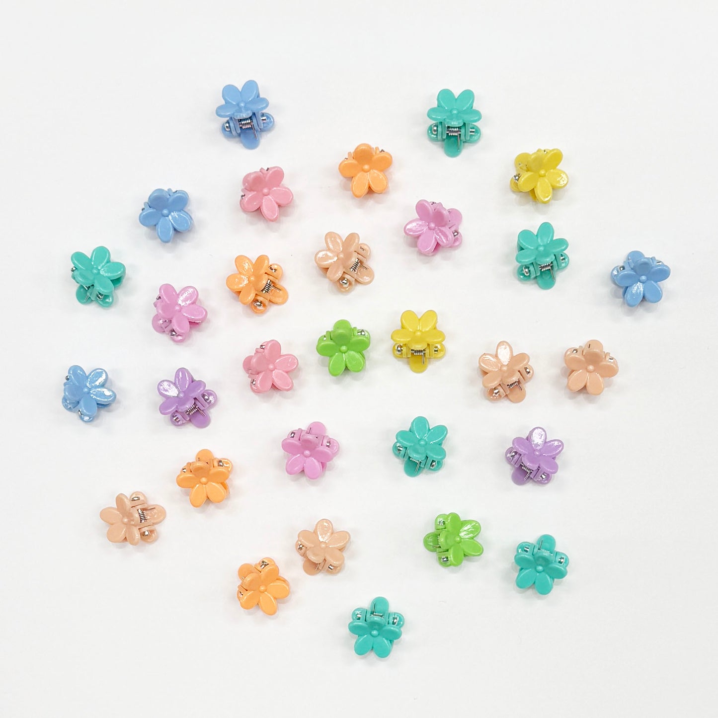 Mini Pastel Flower Claw Clips - Pack of 30