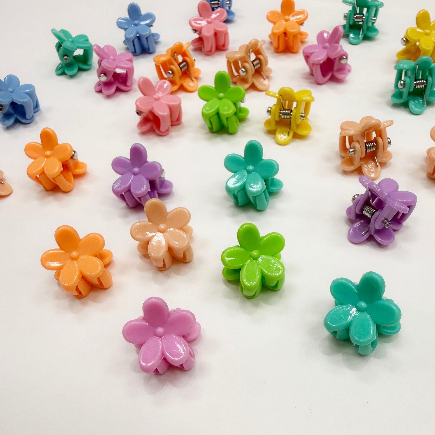 Mini Pastel Flower Claw Clips - Pack of 30