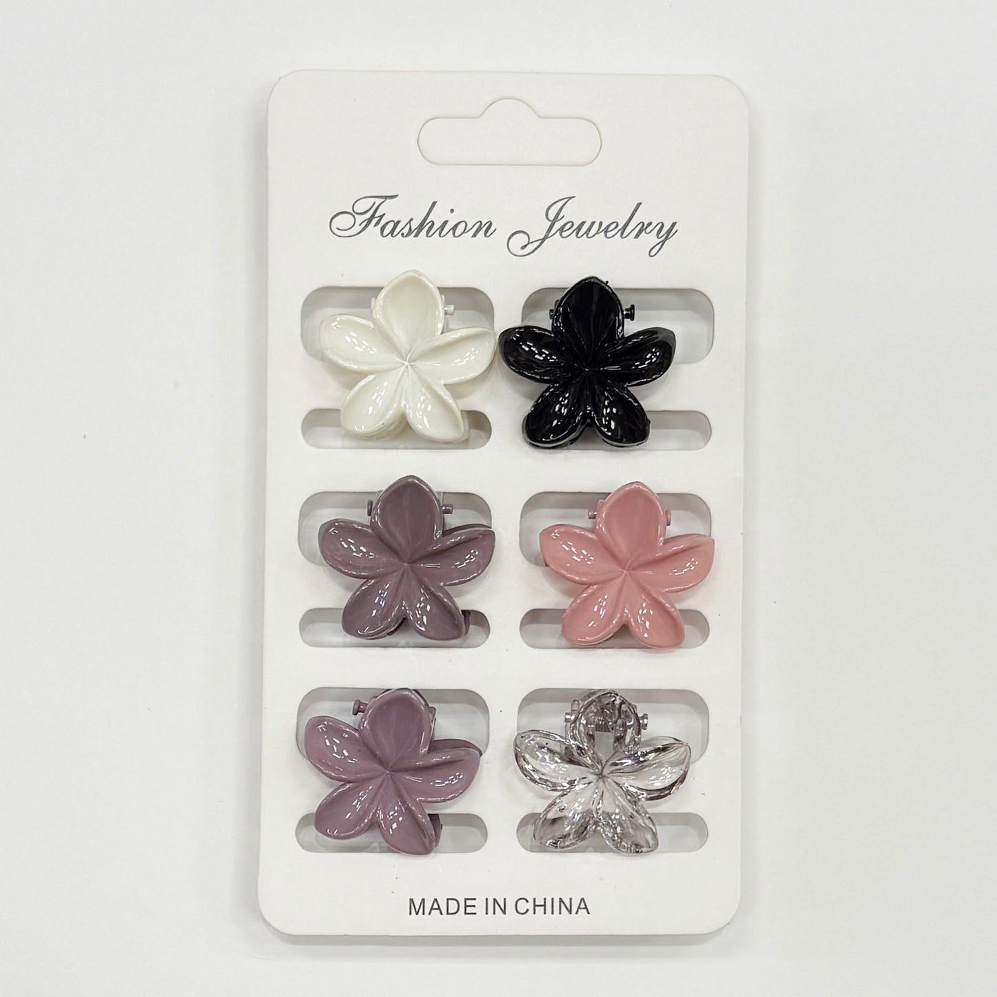 Small Hawaii Flower Claw Clips - Set of 6