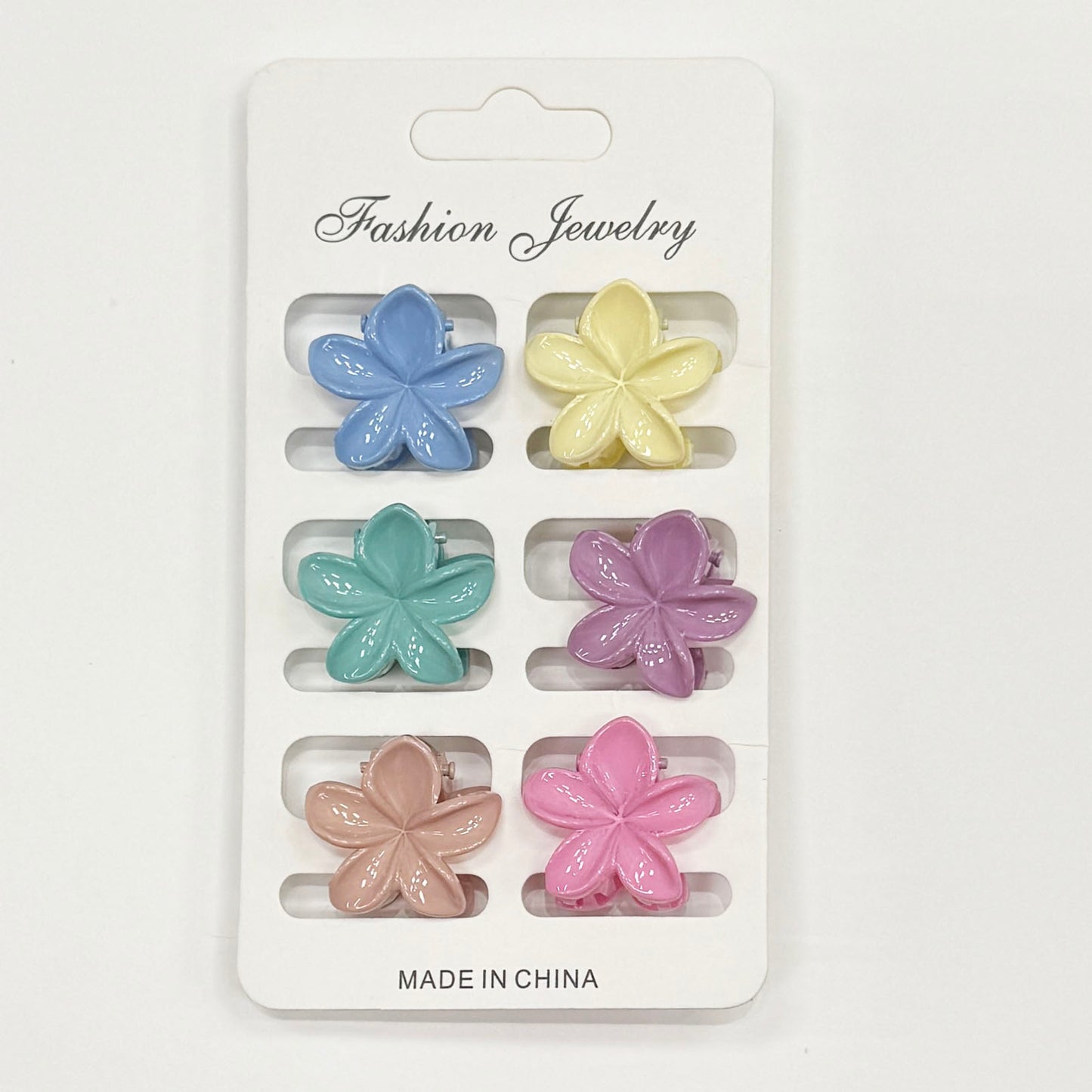 Small Hawaii Flower Claw Clips - Set of 6