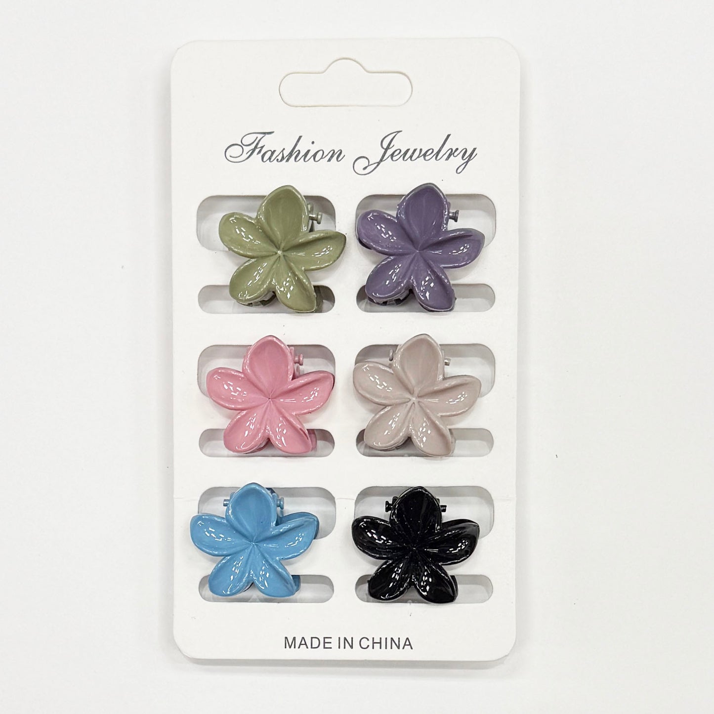 Small Hawaii Flower Claw Clips - Set of 6