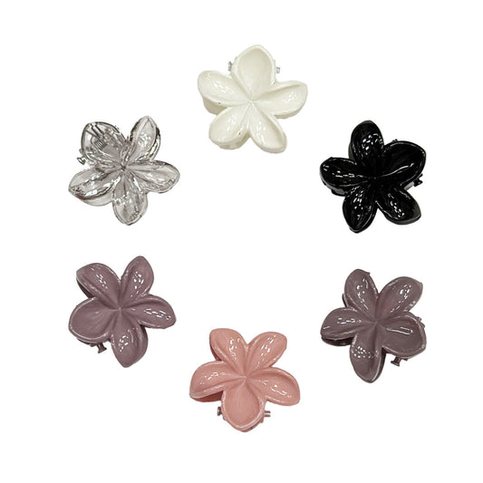 Small Hawaii Flower Claw Clips - Set of 6