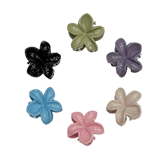 Small Hawaii Flower Claw Clips - Set of 6
