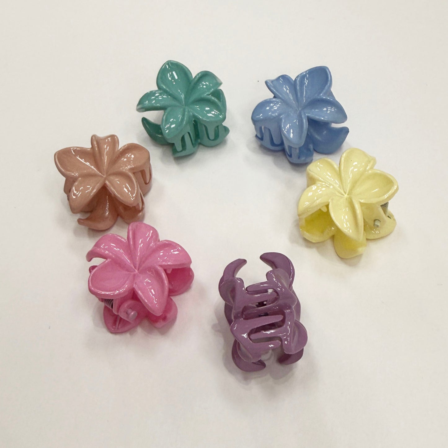 Small Hawaii Flower Claw Clips - Set of 6