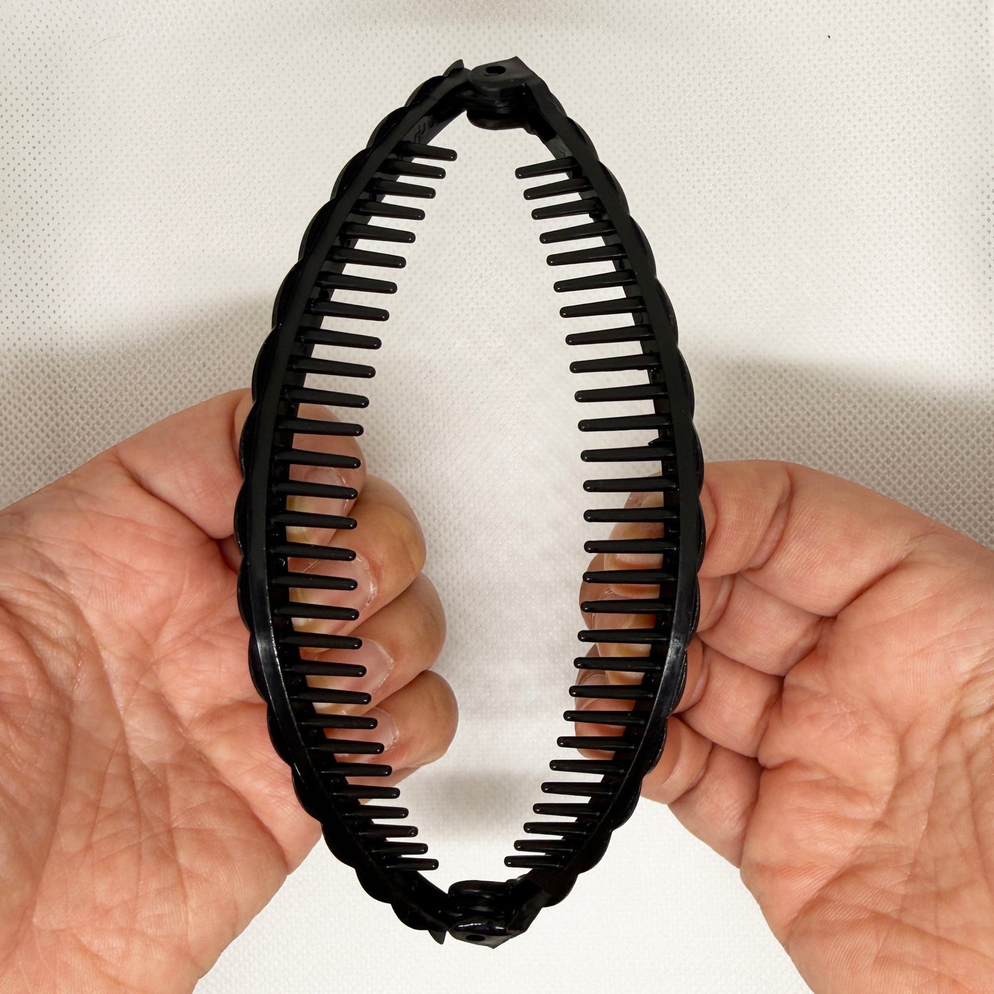 Three Braided Banana Clips - Two Black & One Brown
