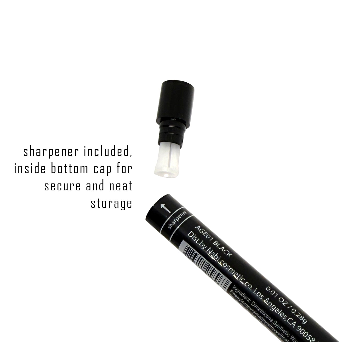24 Hour Stay Retractable Waterproof Ultra Smooth Gel Eyeliner Pencils by Nabi