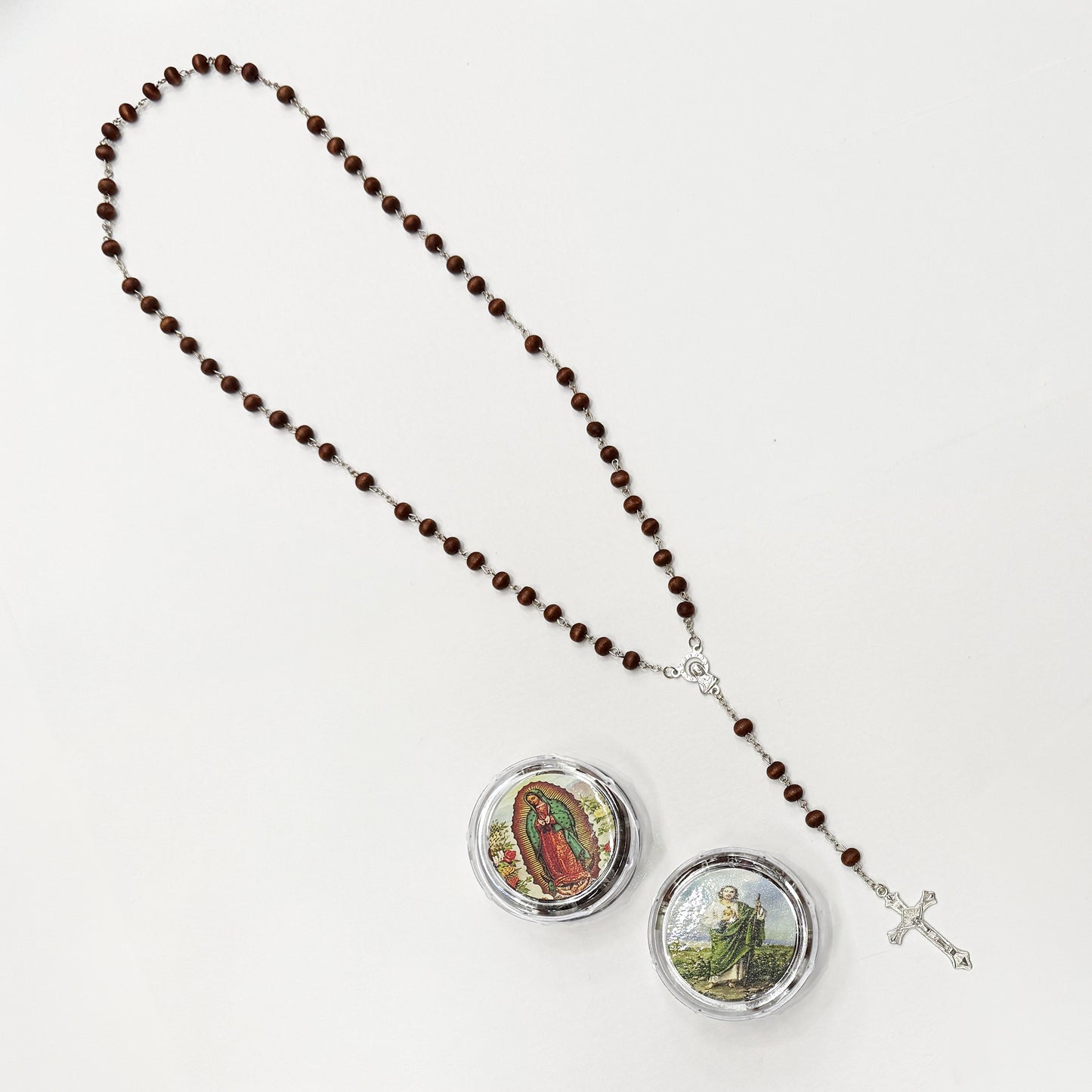 12 Pcs Rosary Necklaces Aromatic in Round Container