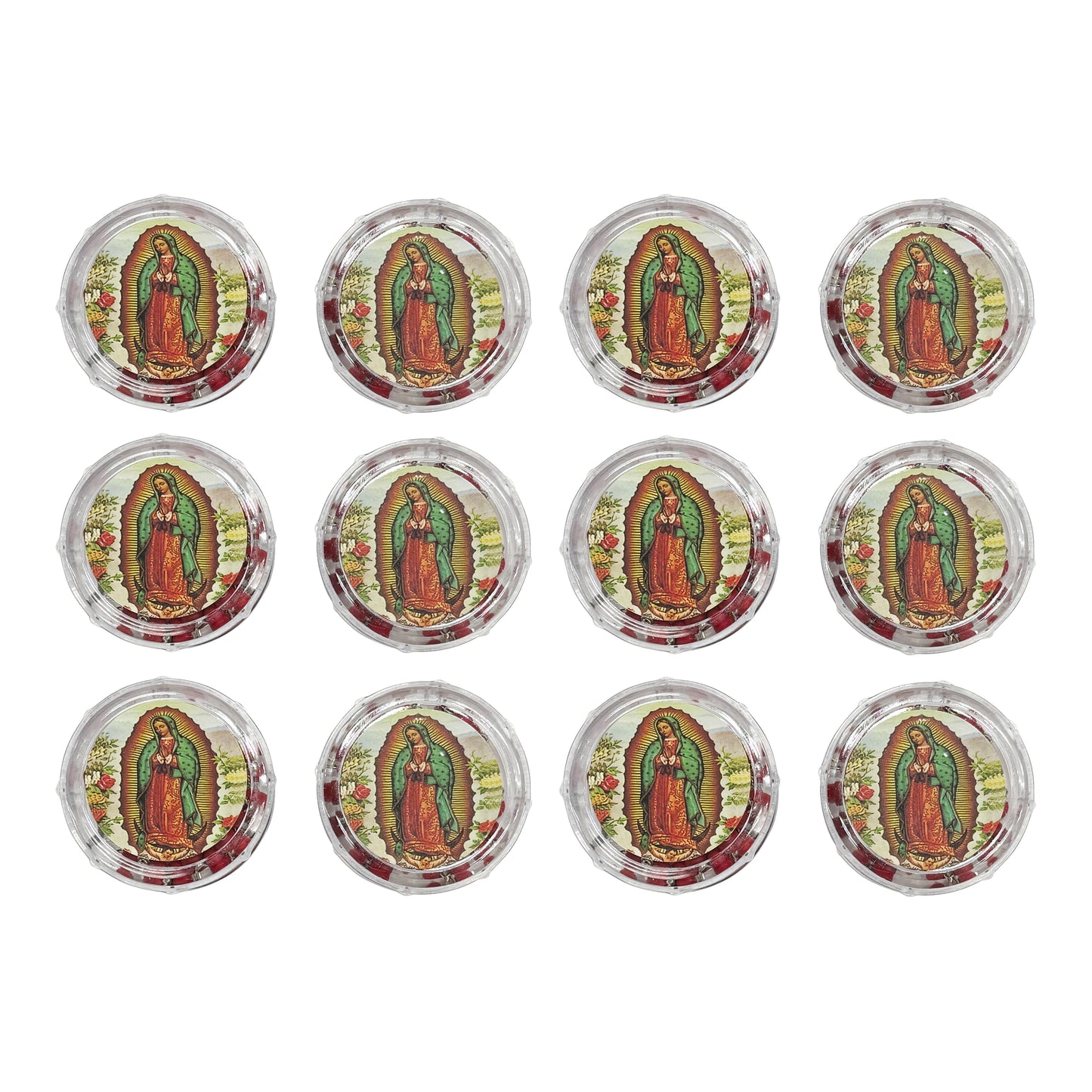 12 Pcs Rosary Necklaces Aromatic in Round Container