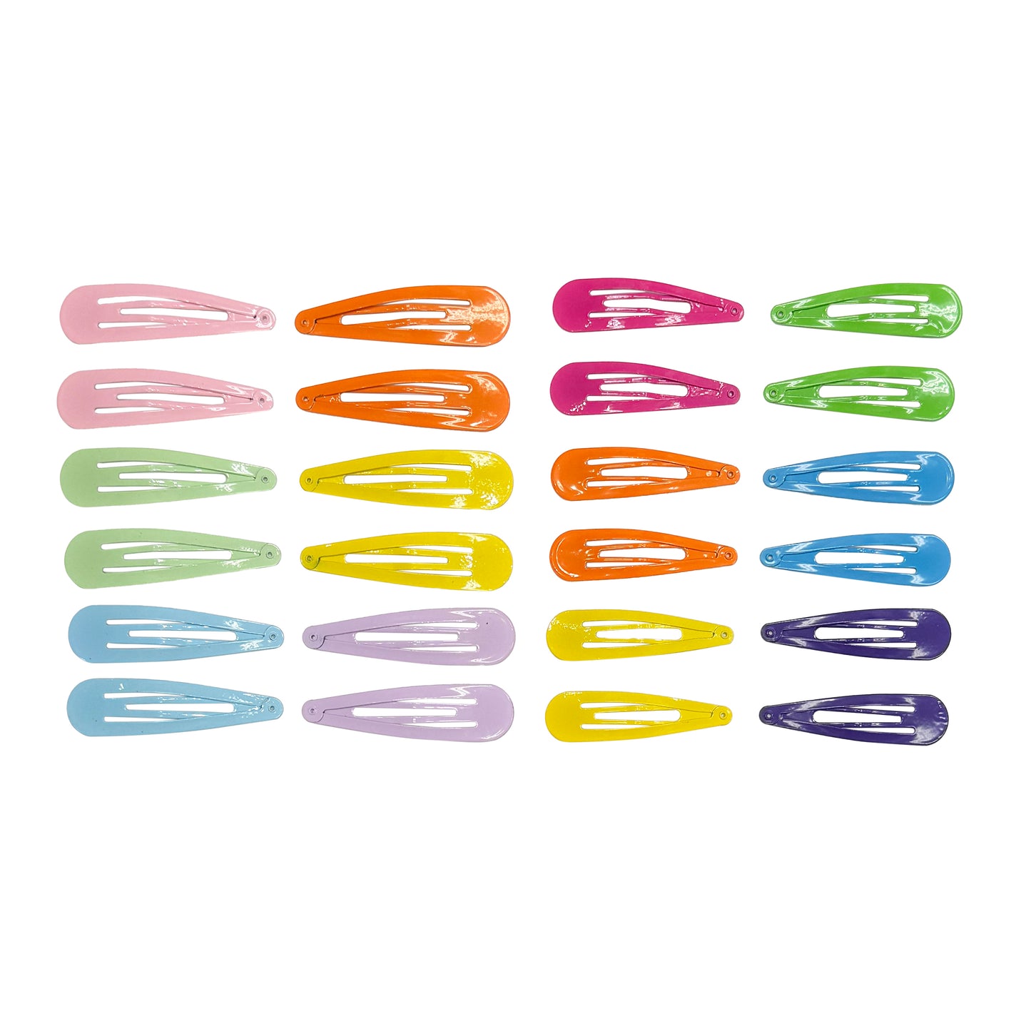 Set of 24 Colorful Snap Pins
