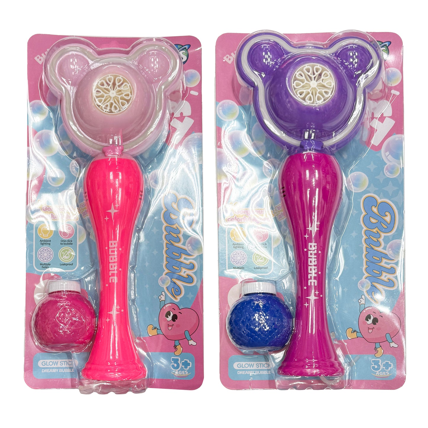 Mouse Wand Automated Bubble Gun with Multiple Holes