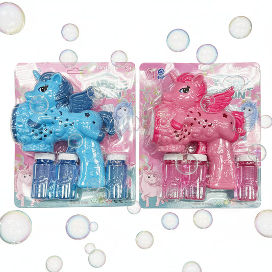 Unicorn Automated Bubble Gun with Ten Holes and Refills