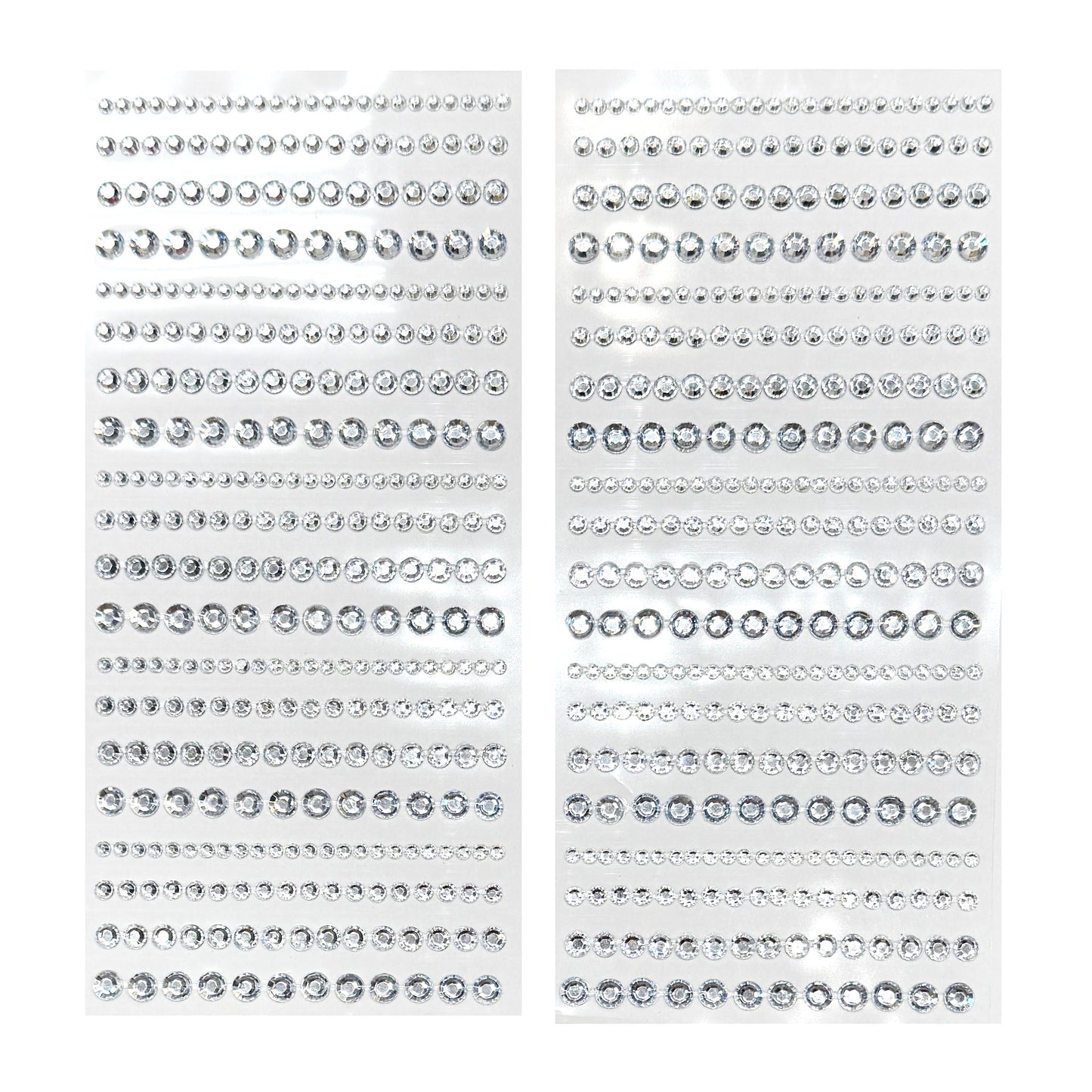 680 pcs Adhesive Face Gem Stickers of Various Sizes
