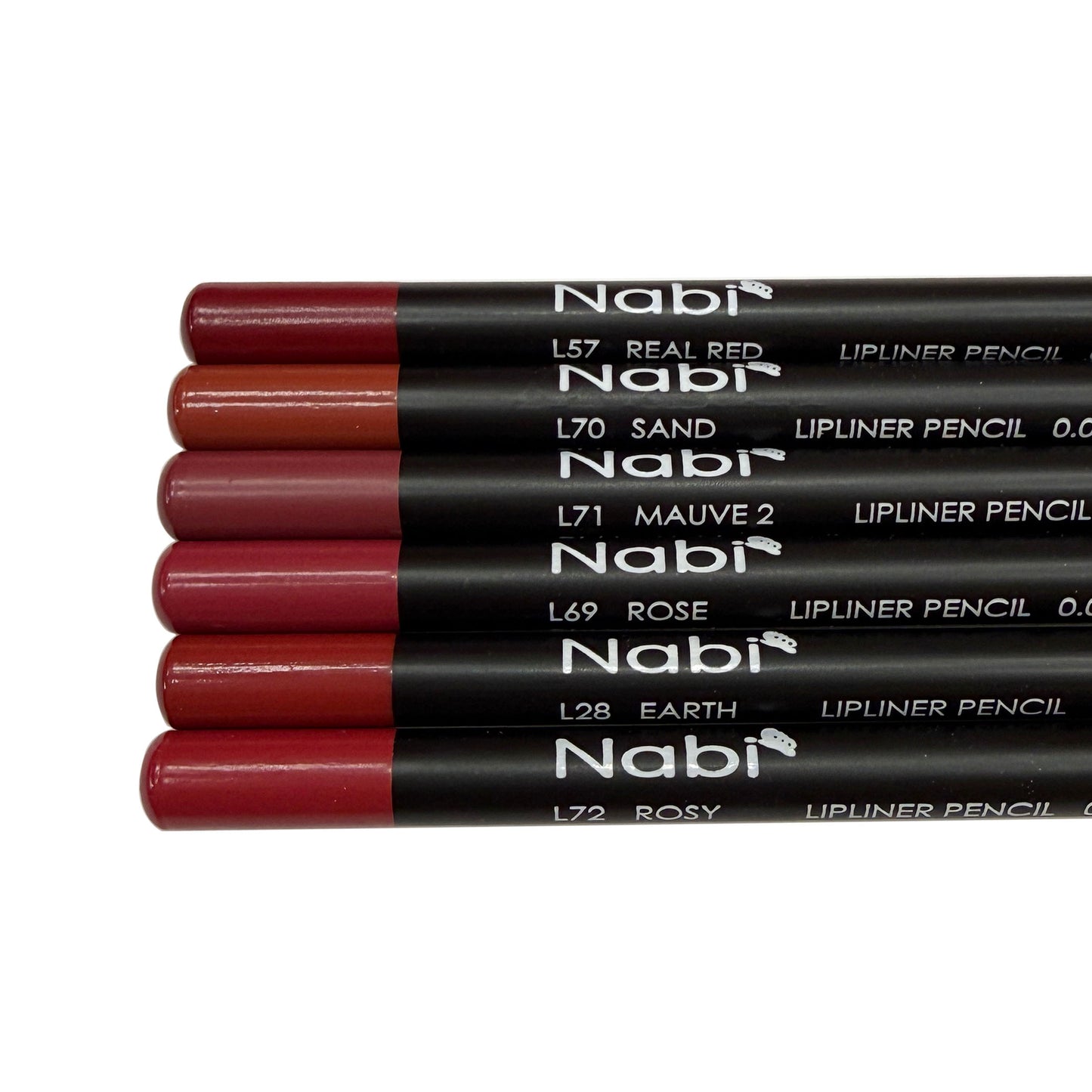 Nabi Lip Liner Pencil Set of 6 [NEW Natural Pink Tones]