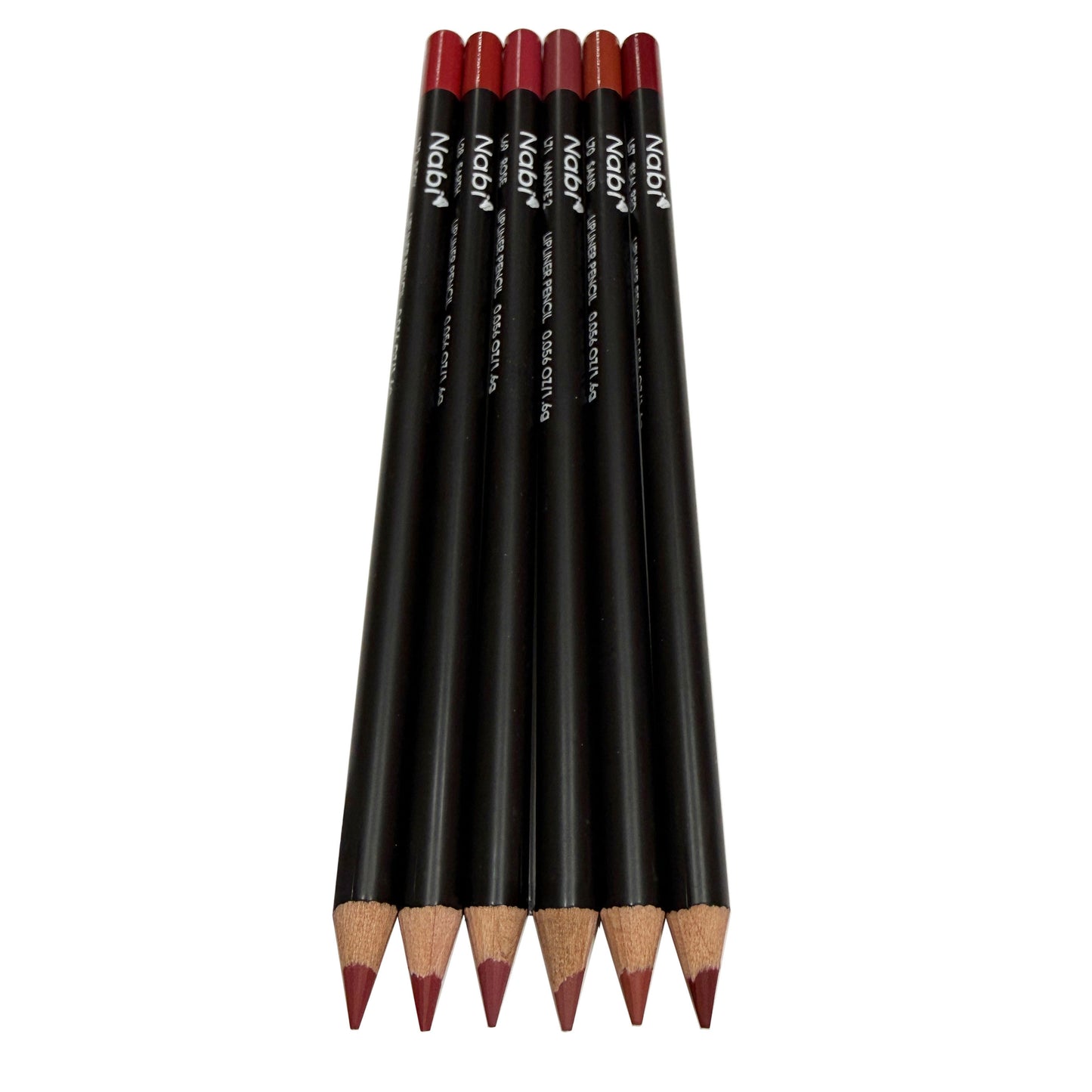 Nabi Lip Liner Pencil Set of 6 [NEW Natural Pink Tones]