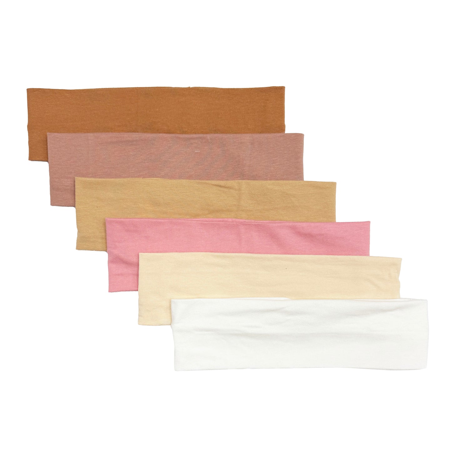 Set of 6 Plain Elastic Headbands