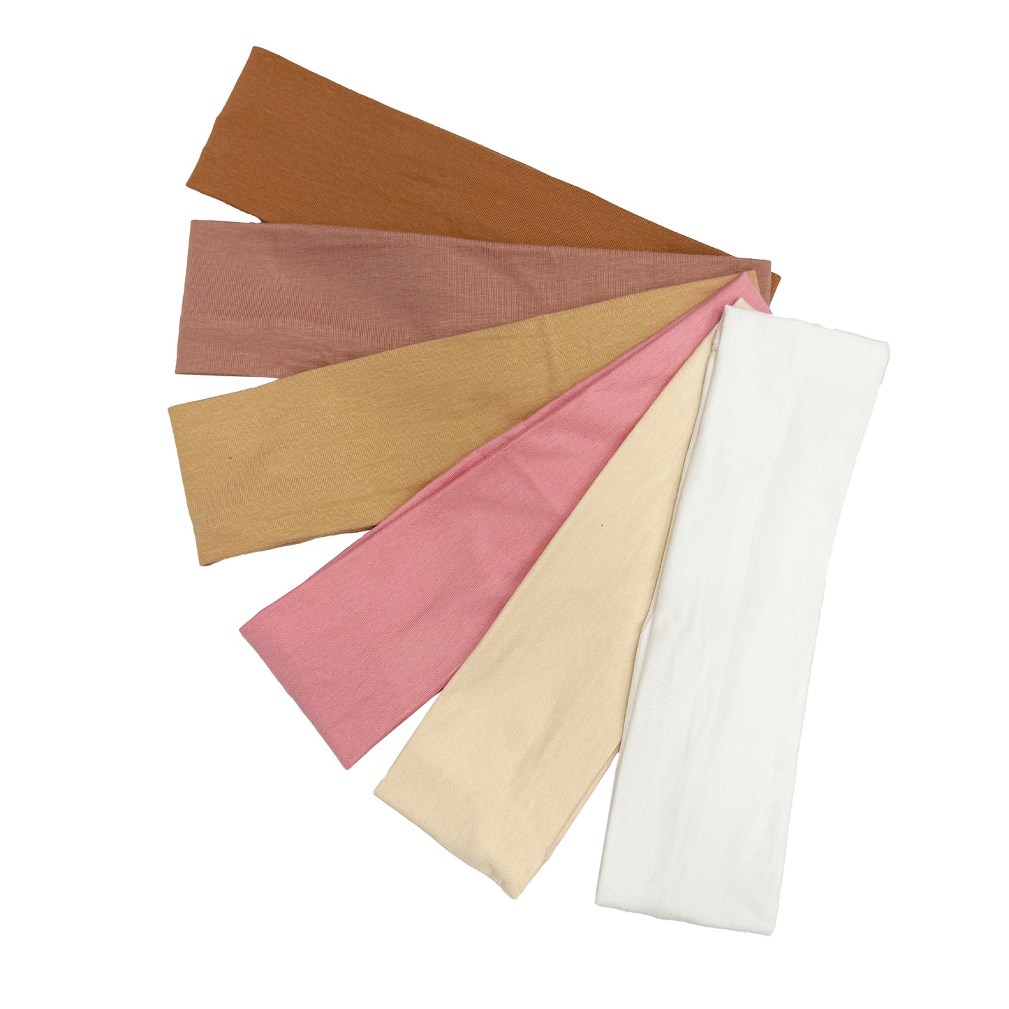 Set of 6 Plain Elastic Headbands