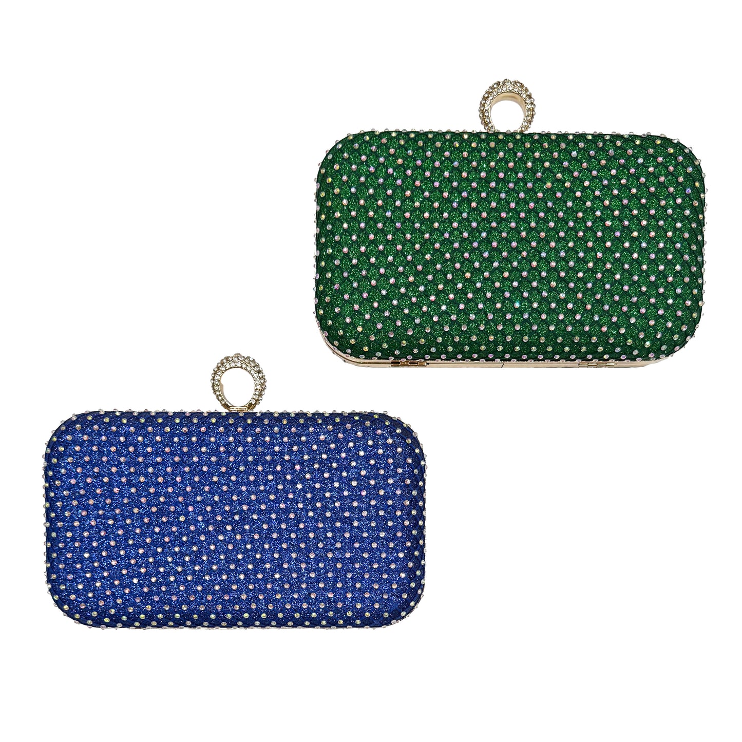 Rectangular Dressy Formal Evening Clutch with Attachable Shoulder Strap