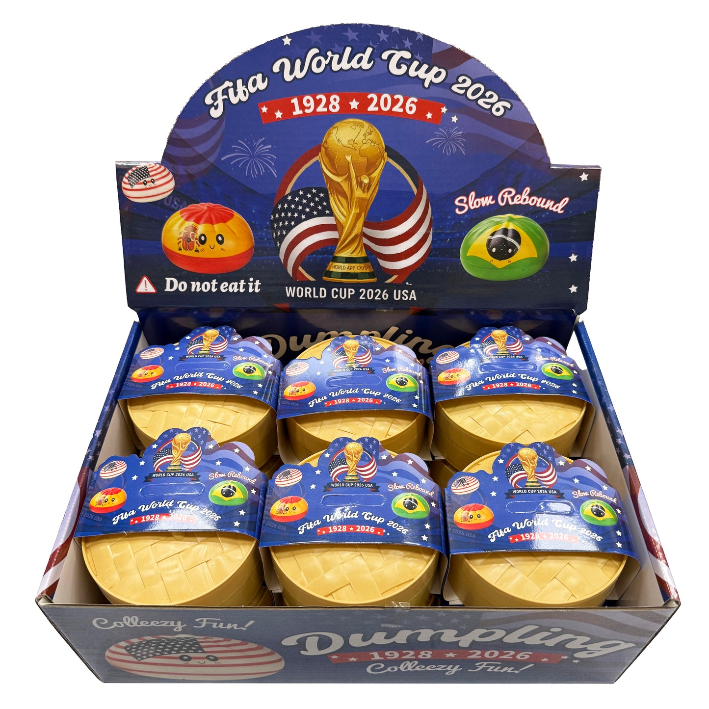6 or 12 pcs World Flag Squishy Dumpling Mystery Surprise