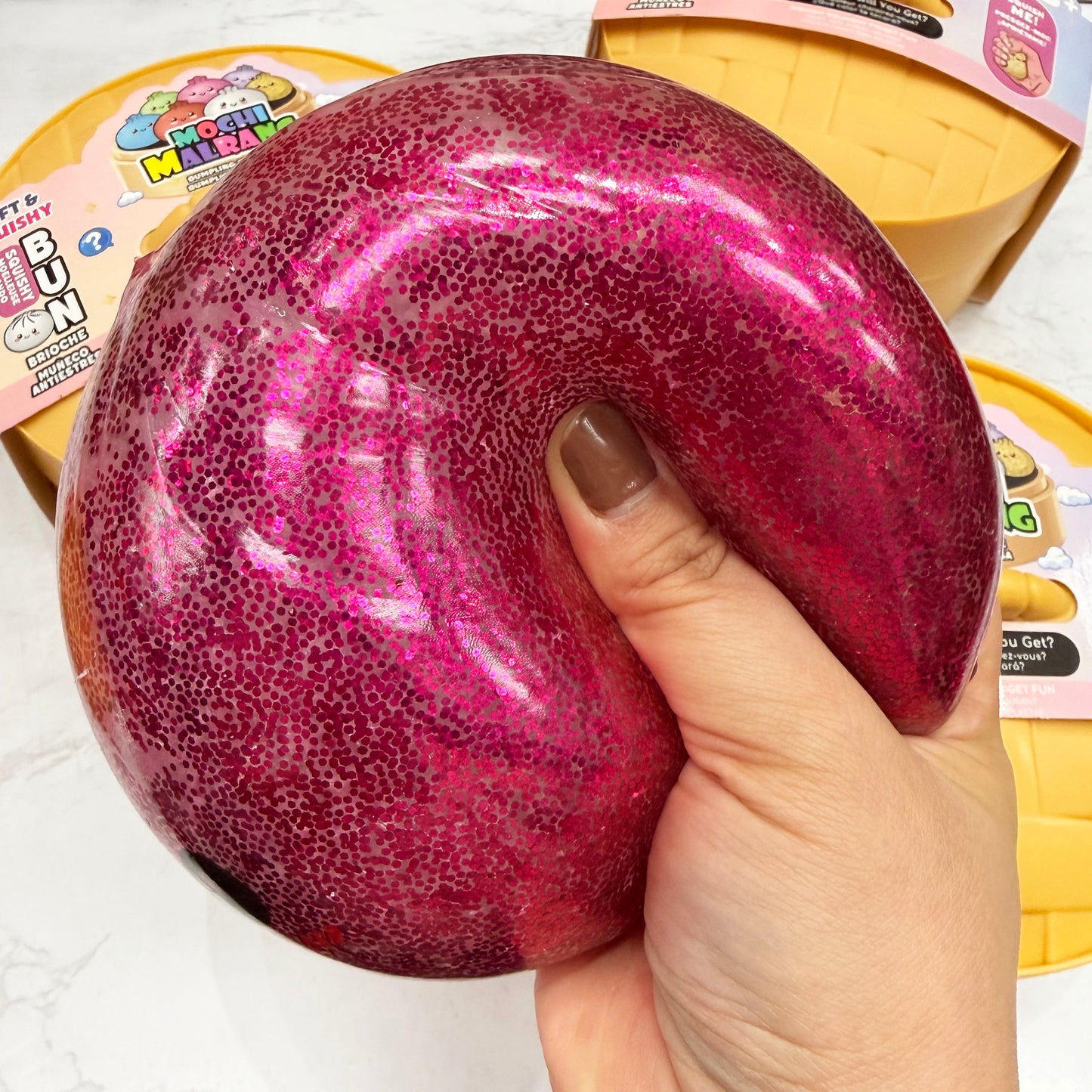 Jumbo 5 inches Squishy Dumpling with Orbeez Mystery Surprise