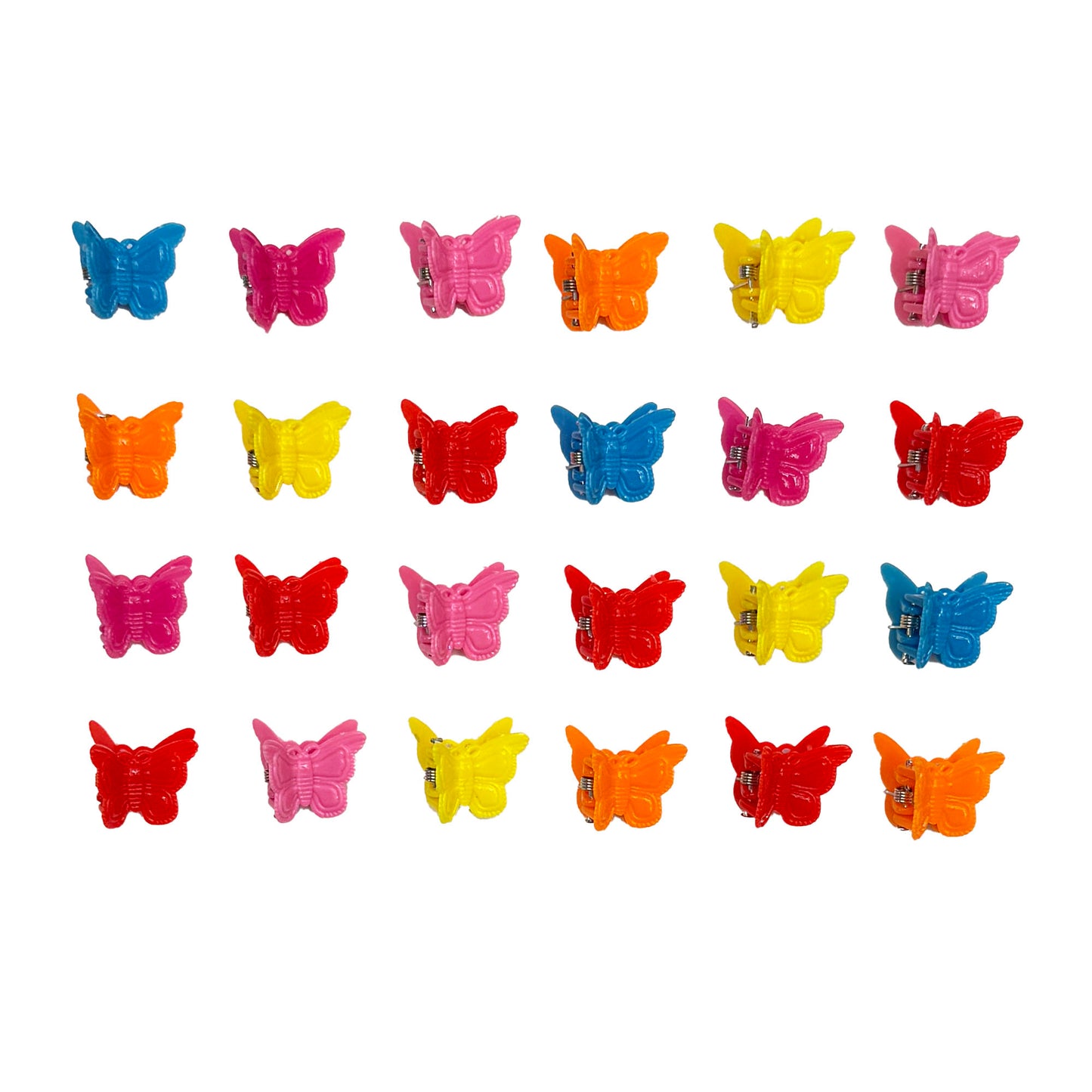 Small Colorful Butterfly Claw Clips - Set of 24