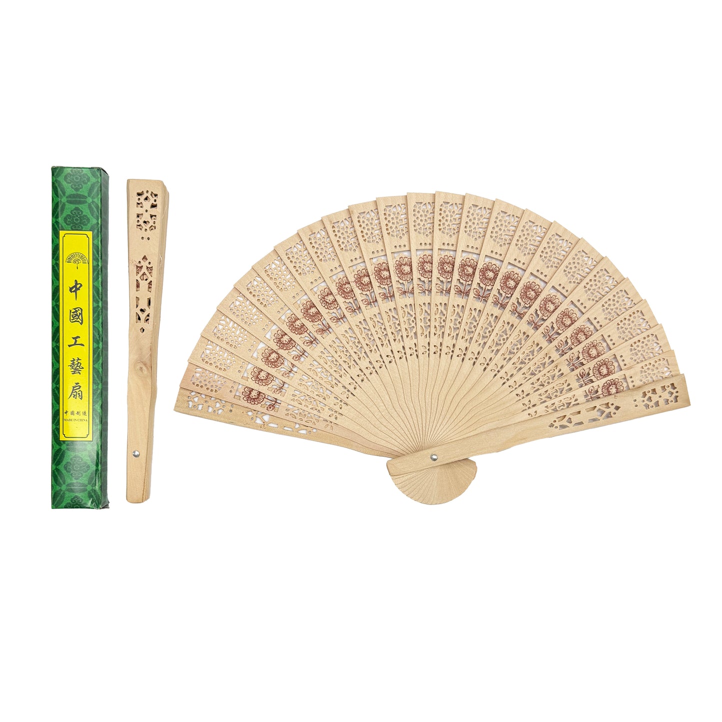 Wooden Folding Fans with Box