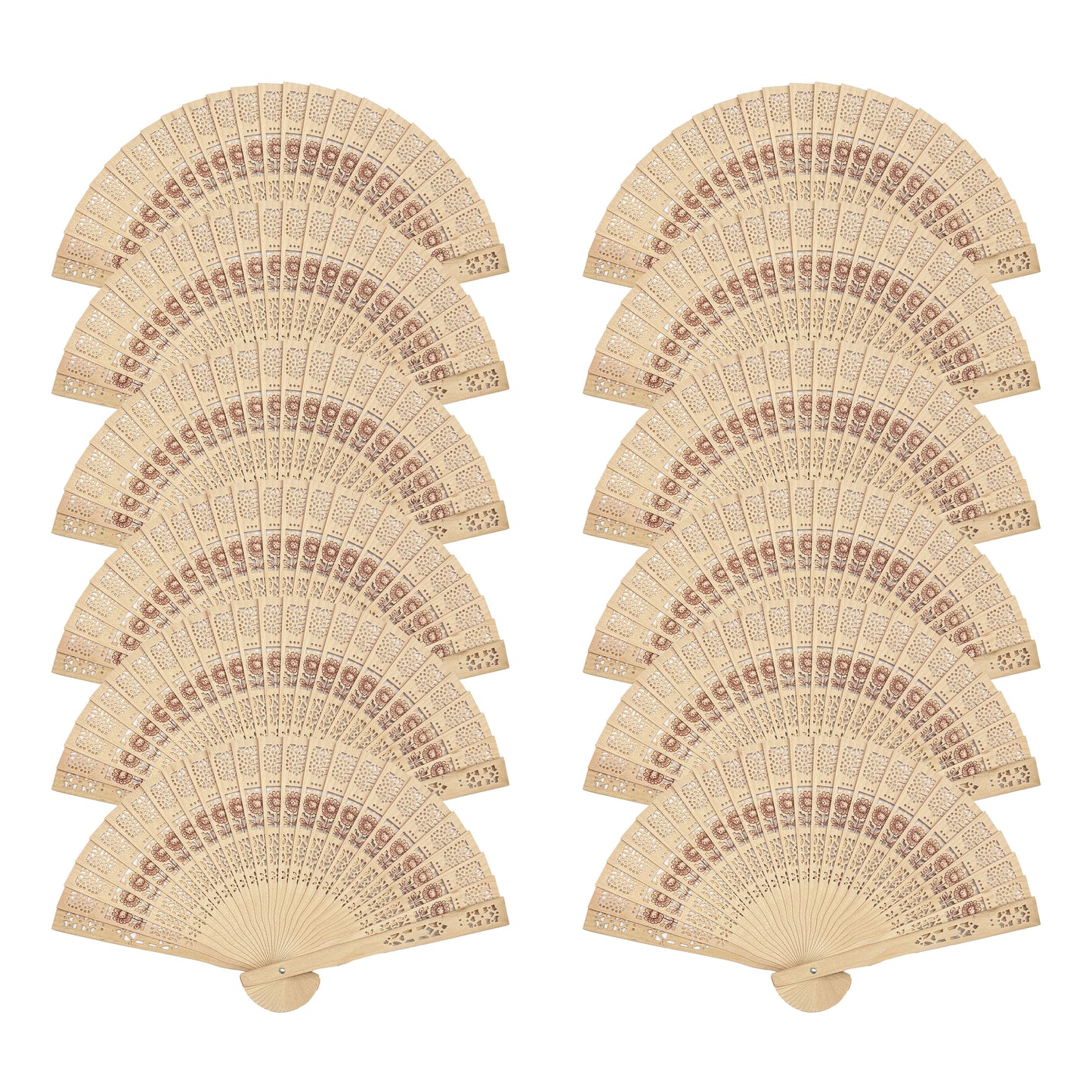Wooden Folding Fans with Box