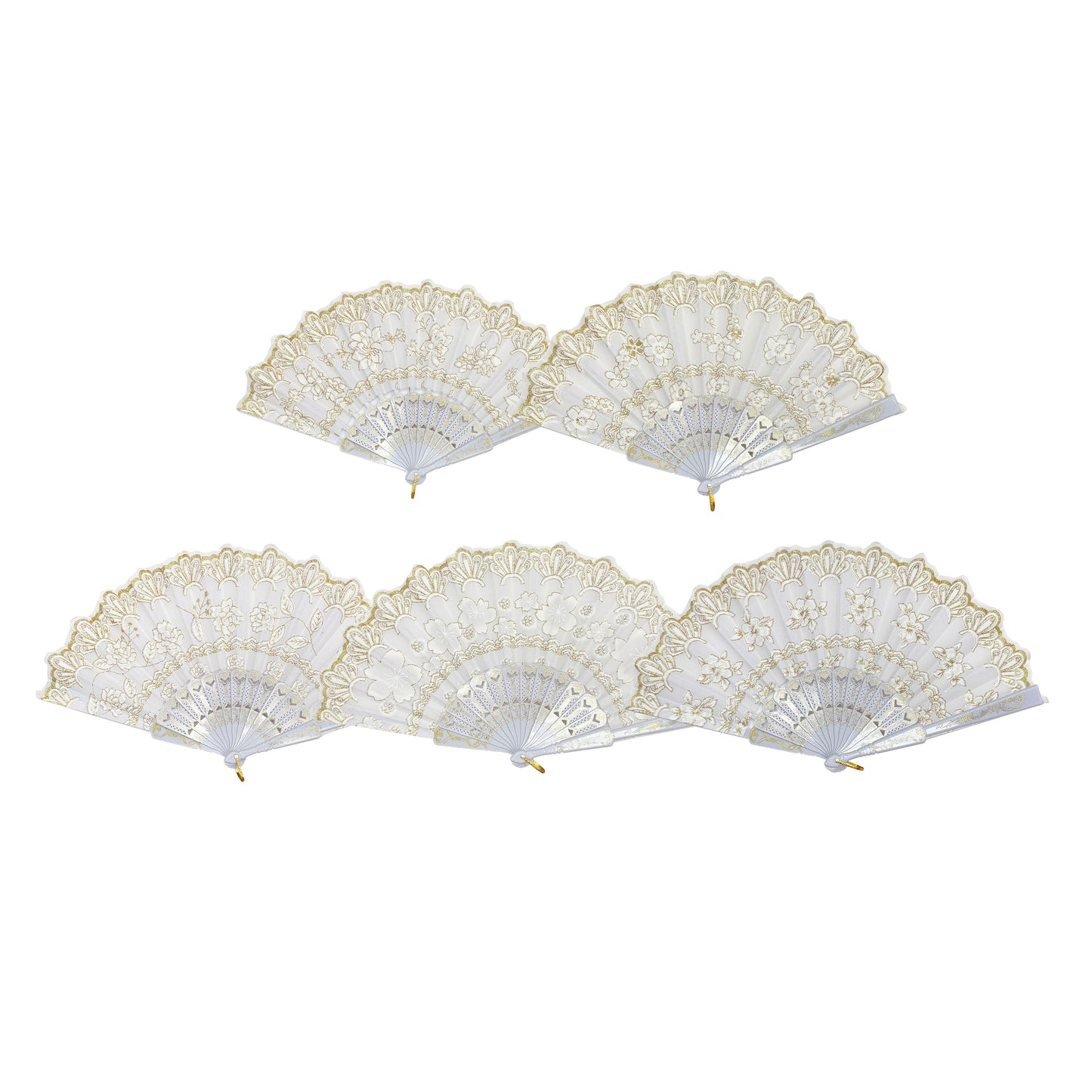 White Folding Fans