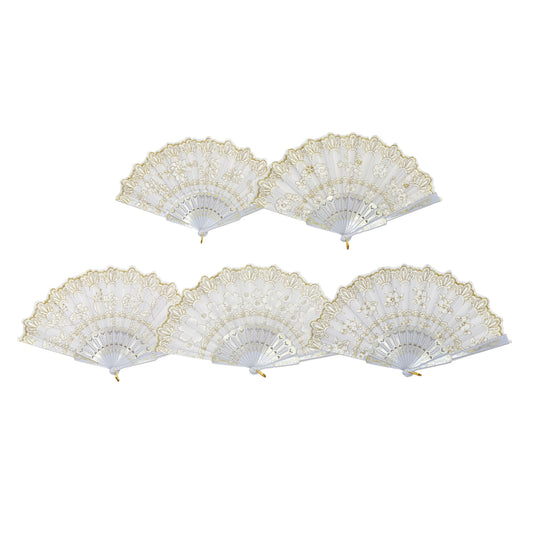 White Folding Fans