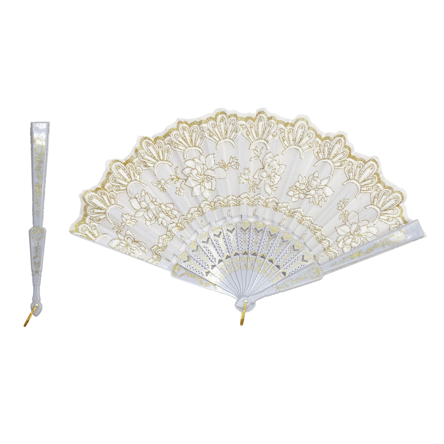 White Folding Fans