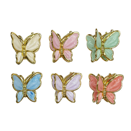 Butterfly Claw Clip with Gold Accents