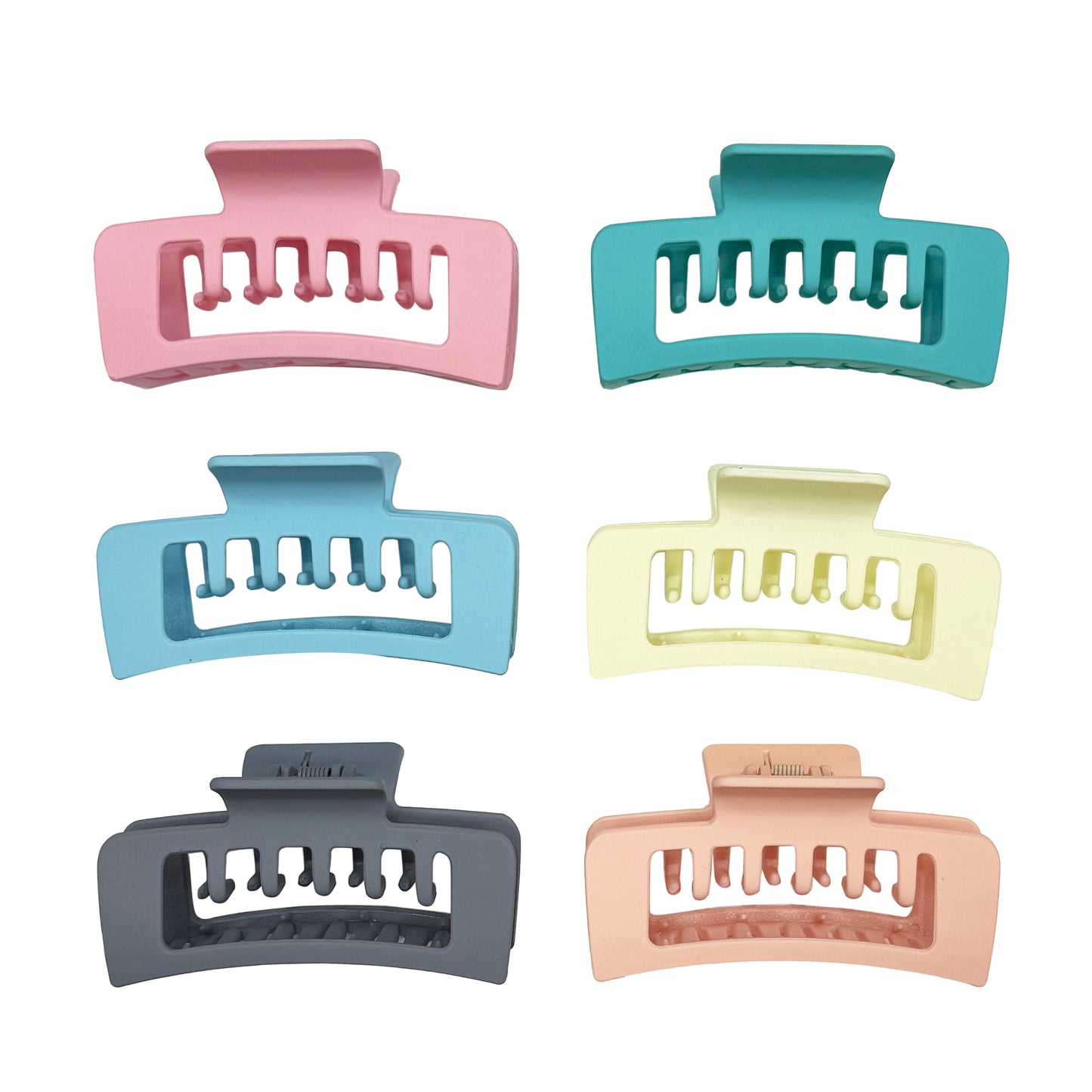 Double Hold Rectangular Hair Claw Clip