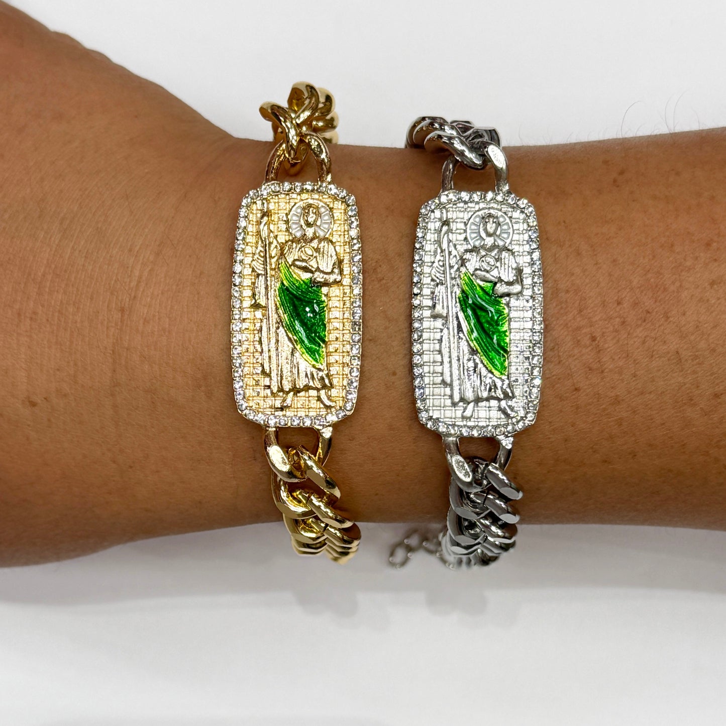 San Judas Chain Bracelet with Pendant