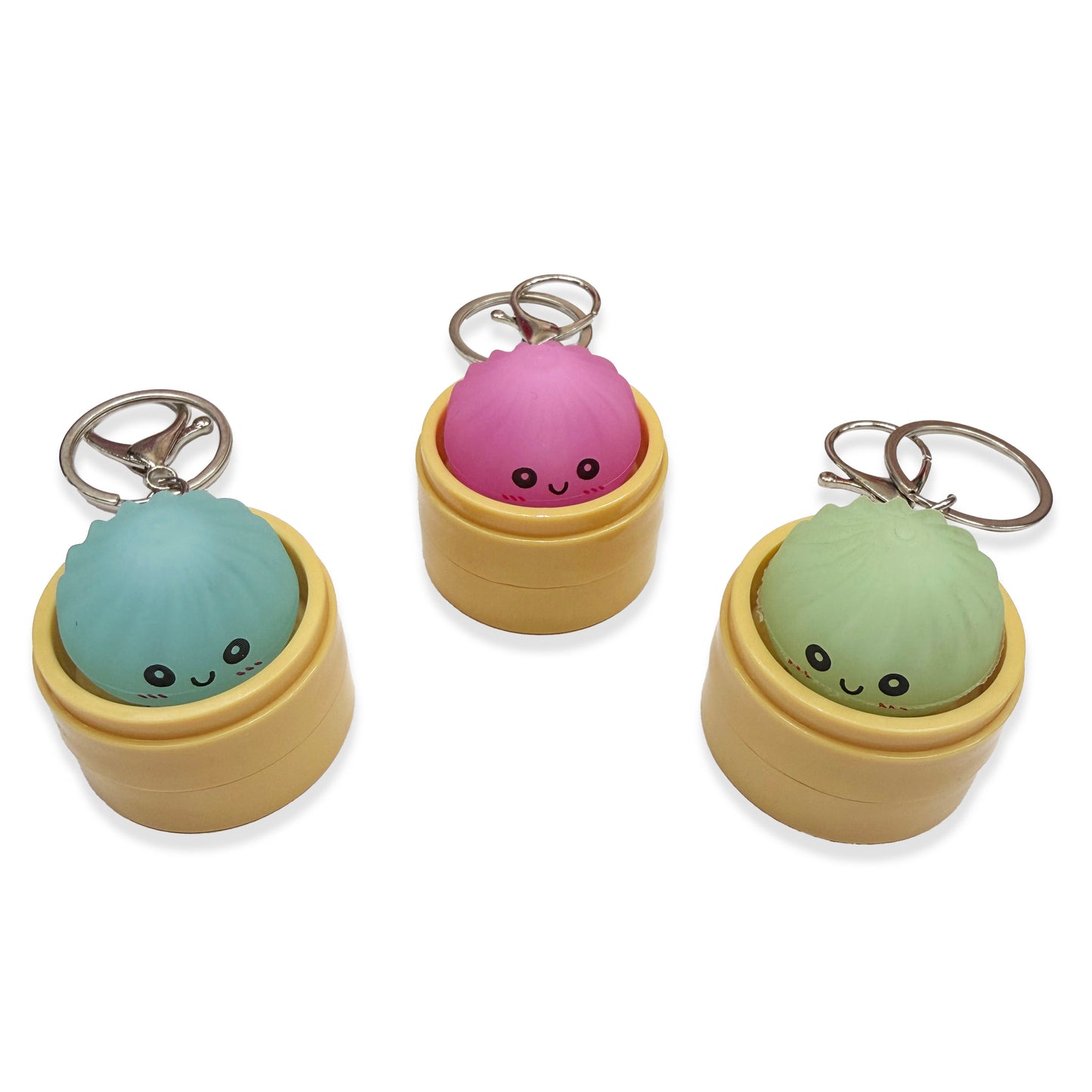 Dumpling Keycap Keychain with LED Light