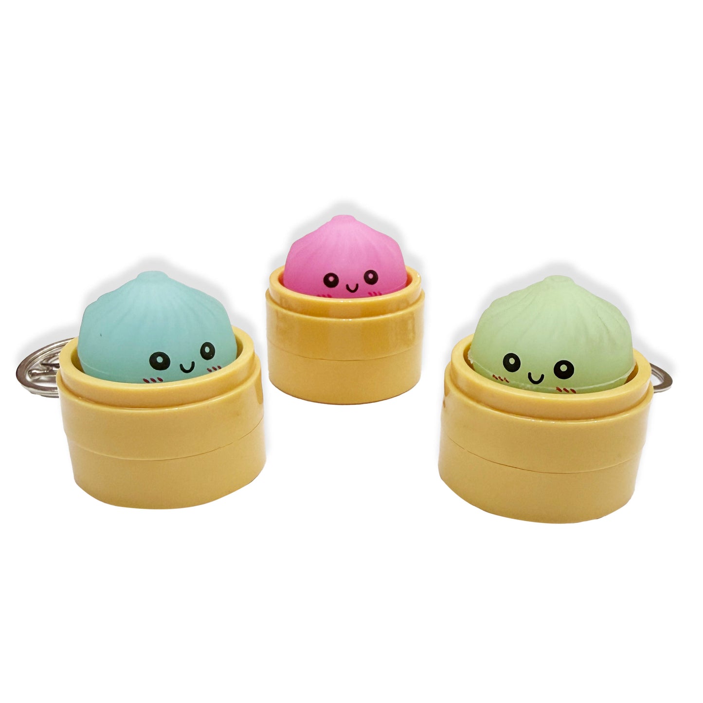 Dumpling Keycap Keychain with LED Light