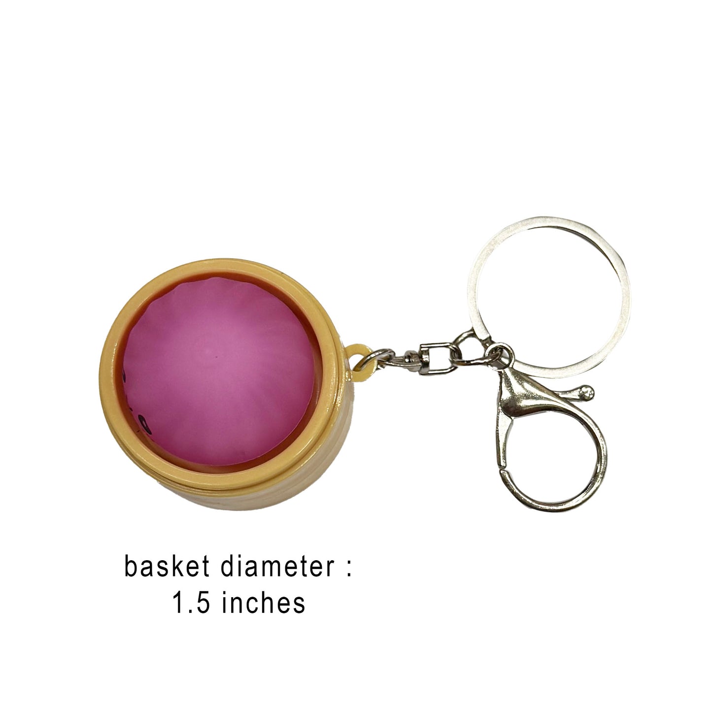 Dumpling Keycap Keychain with LED Light