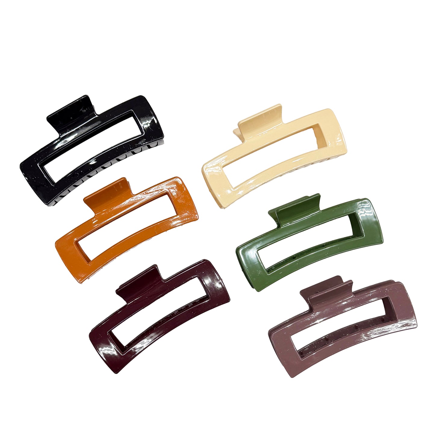 Set of 6 Jumbo Hair Claw Clip