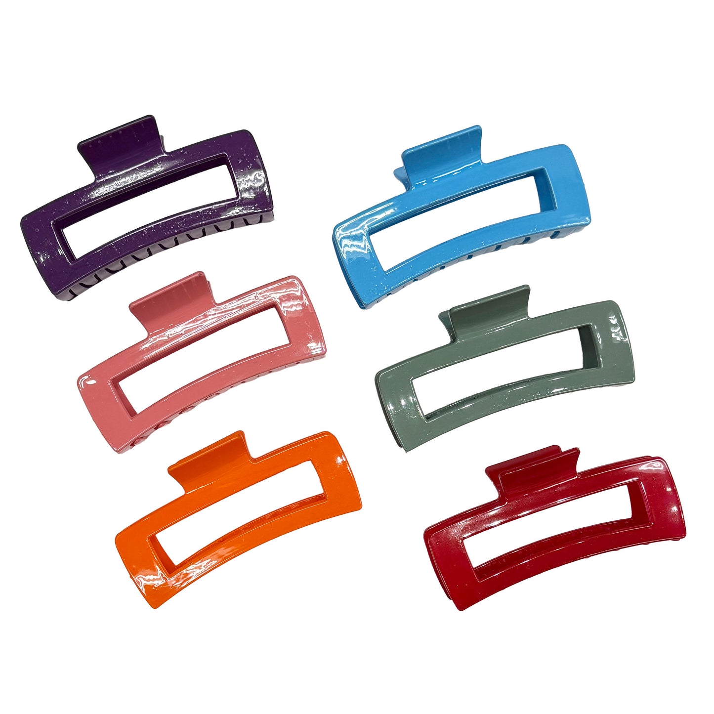 Set of 6 Jumbo Hair Claw Clip