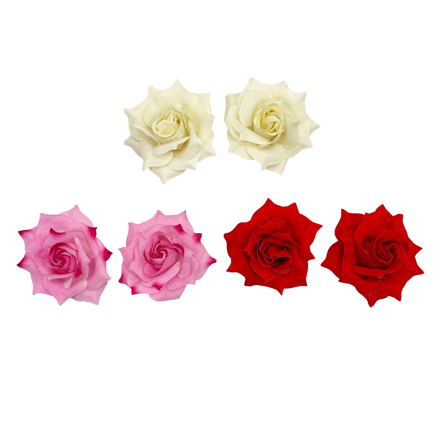 Pair of Small Rose Hair Clips