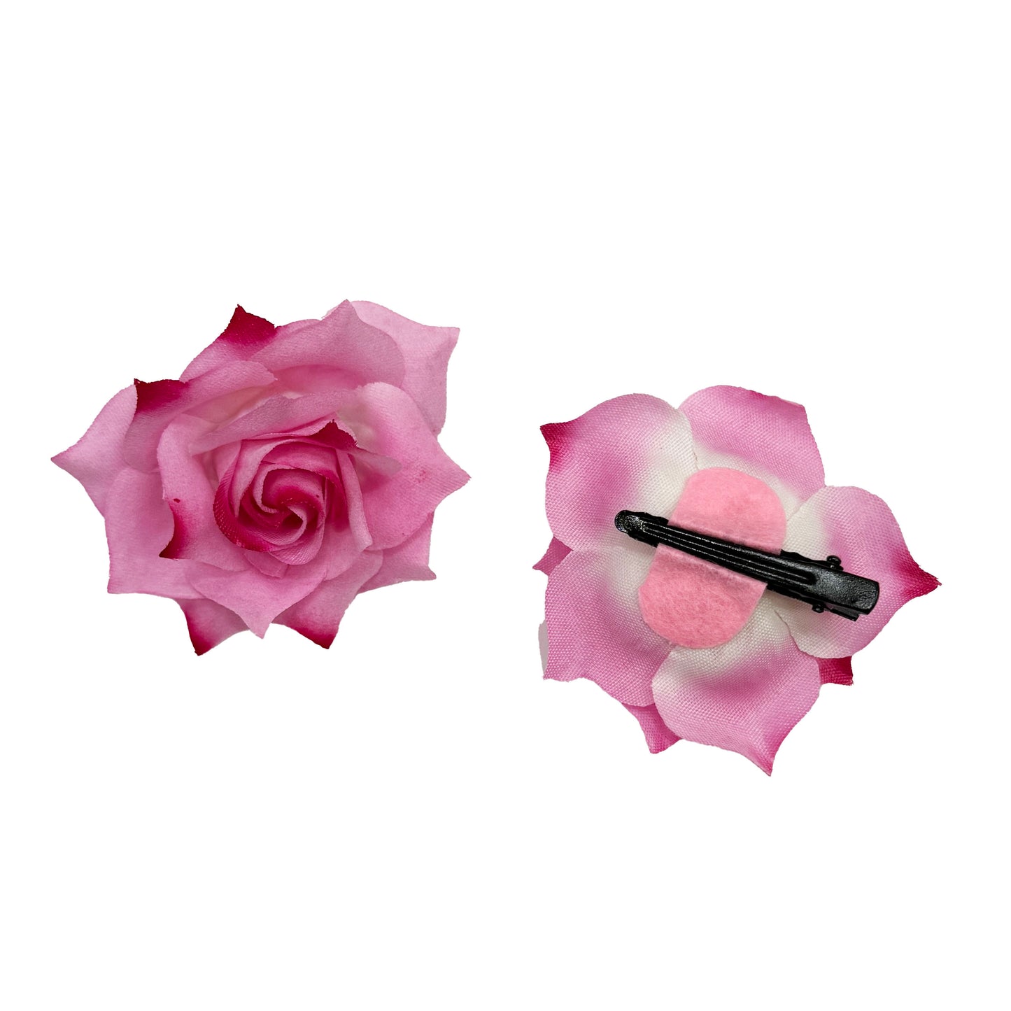 Pair of Small Rose Hair Clips