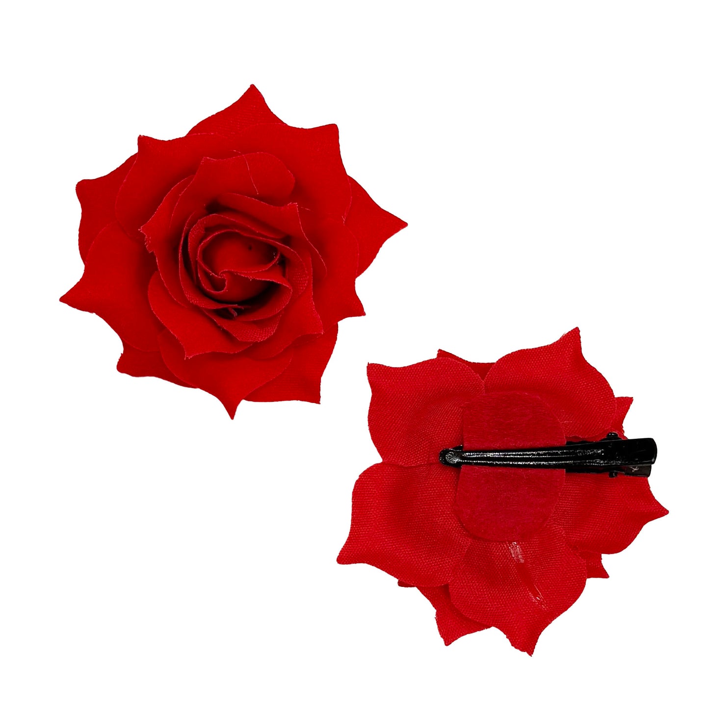 Pair of Small Rose Hair Clips