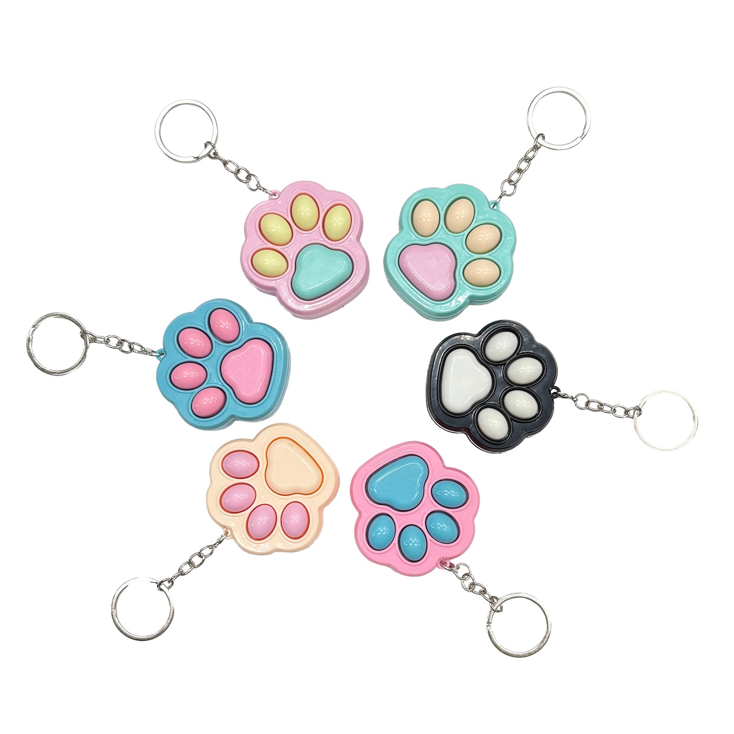 Paw Clicker Fidget Toy Keychain Bag Hanger