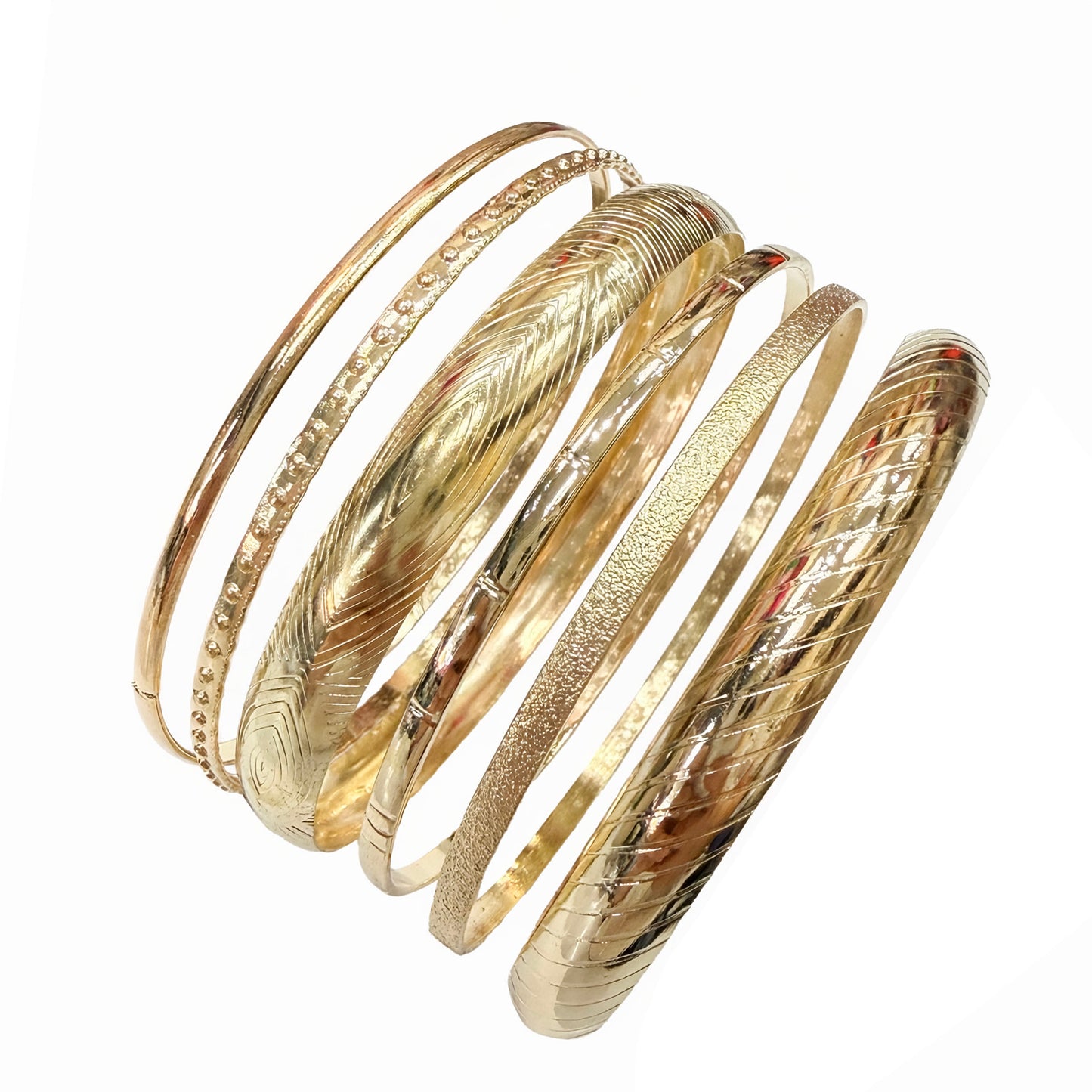 Set of 6 Gold Bangles