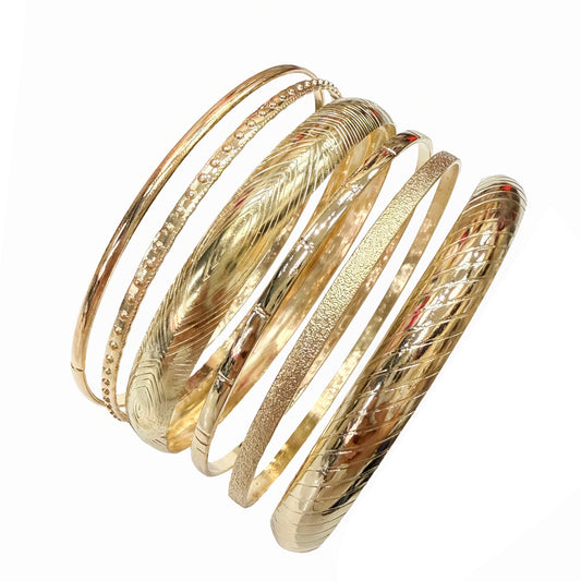 Set of 6 Gold Bangles