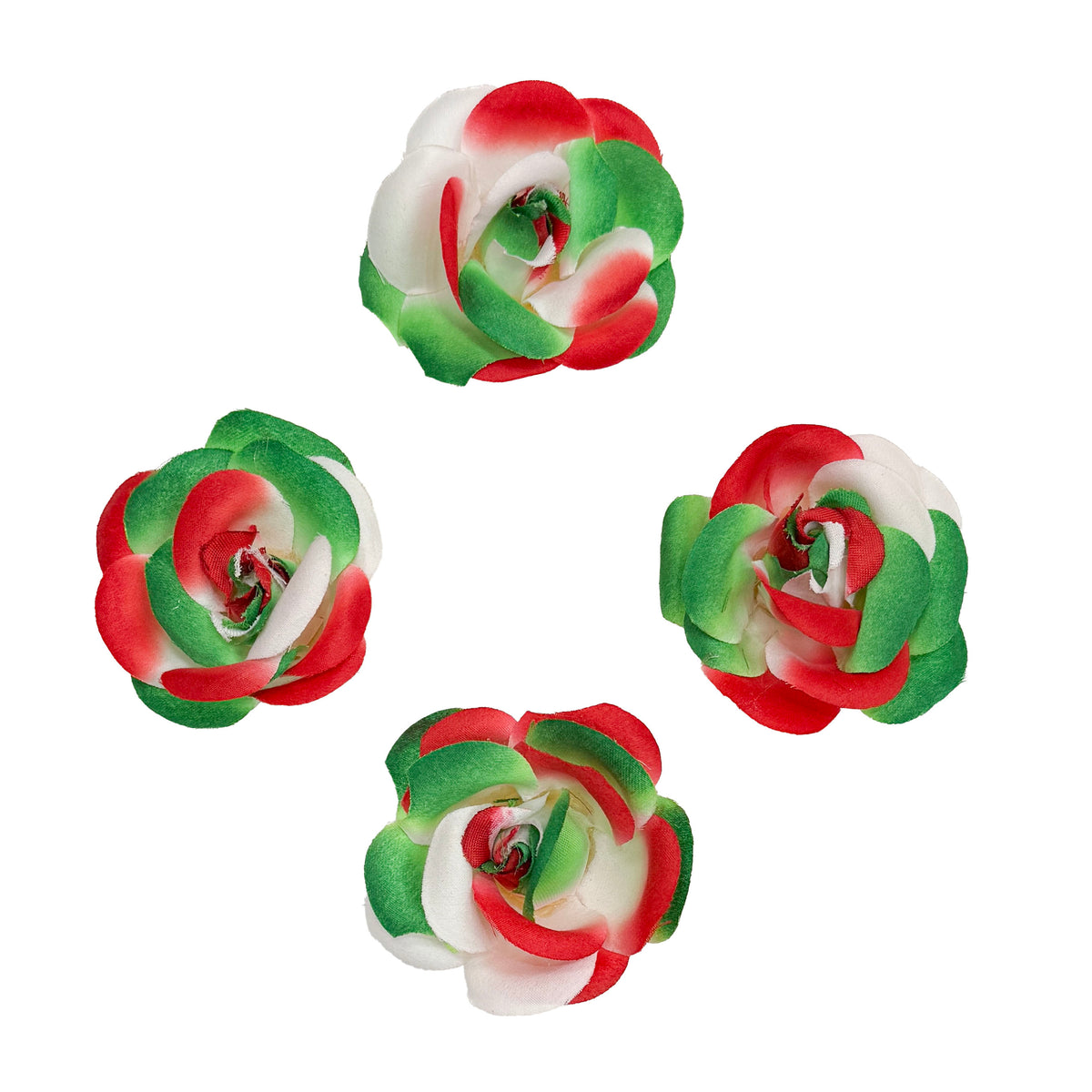 Set of 4 Mexico Roses with Alligator Clips