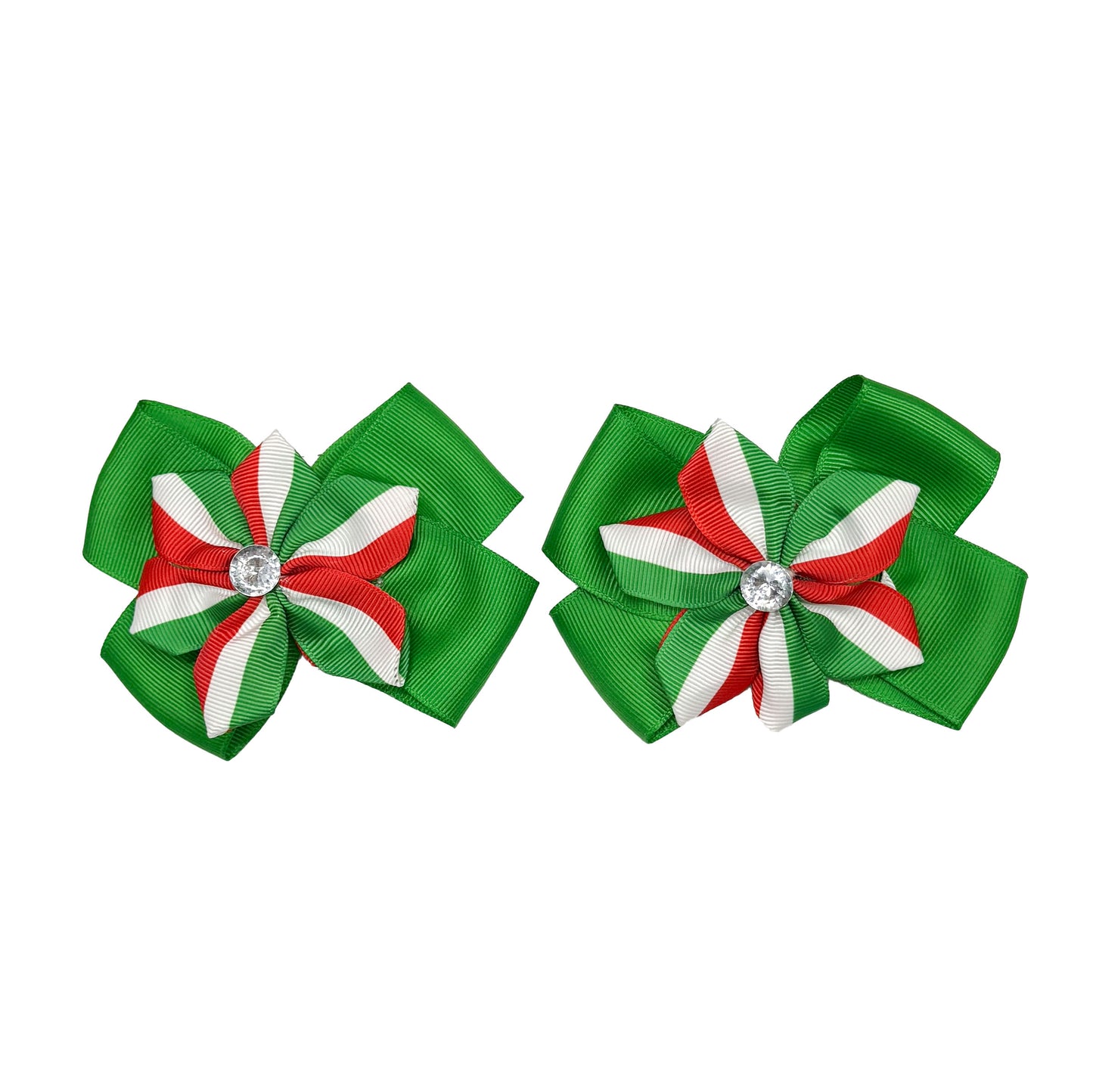 Pair of Mexico Hair Bows with Alligator Clip